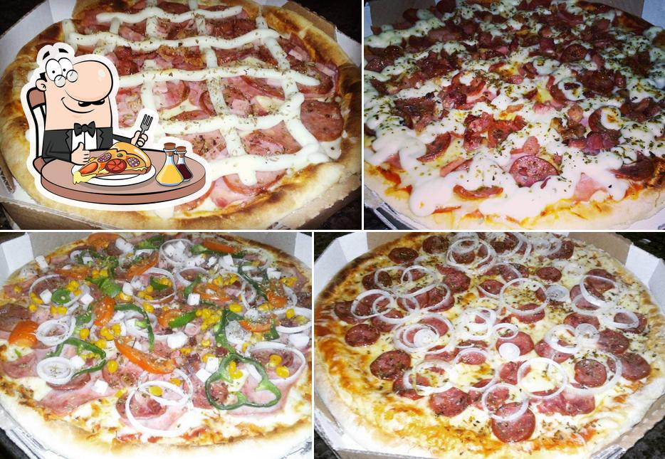 Pick various types of pizza