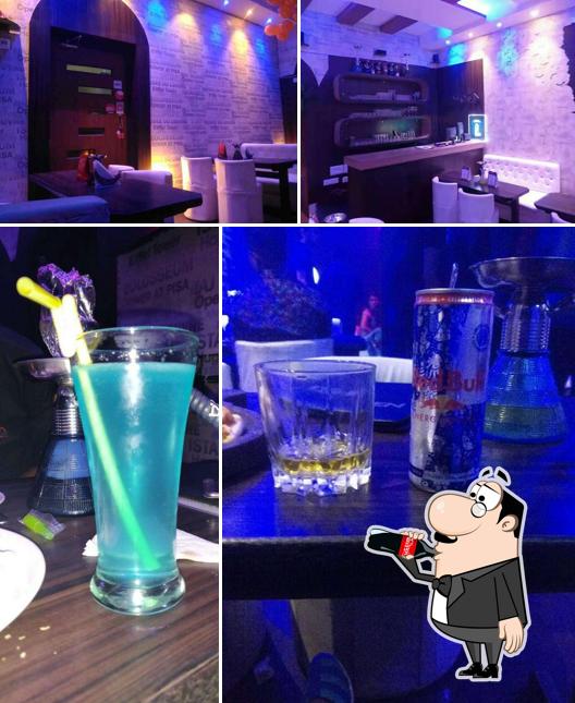 This is the picture showing drink and interior at D-den