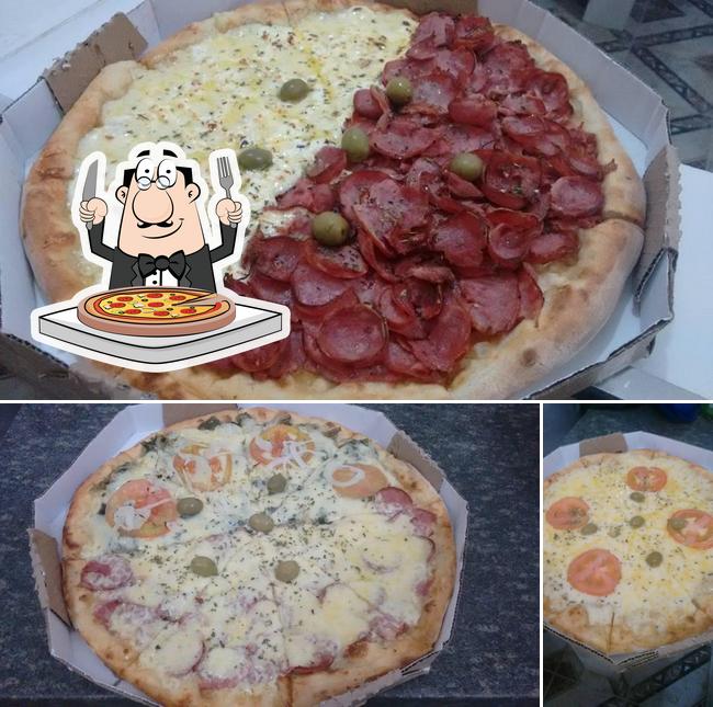 Consiga pizza no Portinari pizzaria e lanchonete