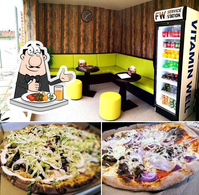 Посмотрите на эту фотографию, где видны еда и внутреннее оформление в Udbyhøjvej pizza