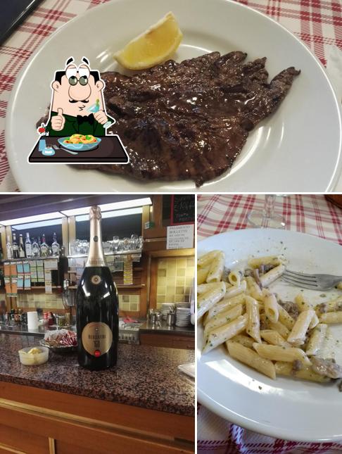 Tra le varie cose da Trattoria Al Bosco si possono trovare la cibo e alcol