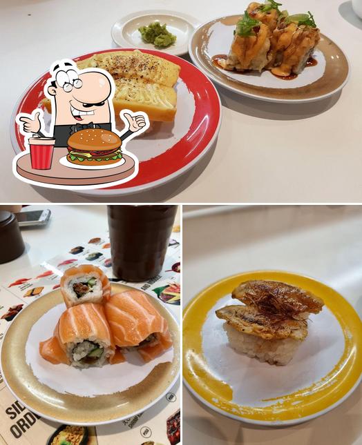 Pide una hamburguesa en Genki Sushi