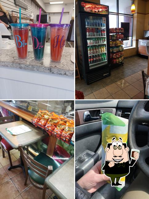 Enjoy a beverage at Subway