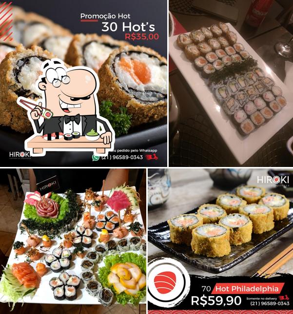 Prove diversas opções de sushi