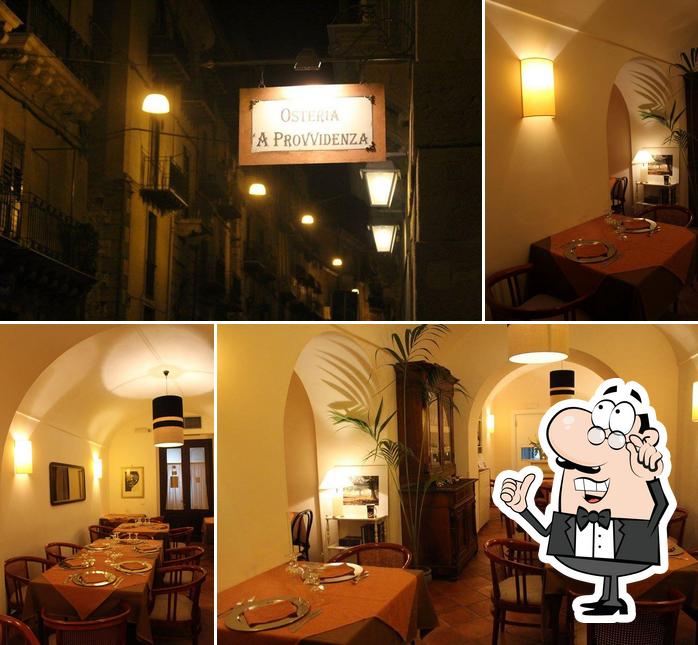 Gli interni di Osteria A Provvidenza