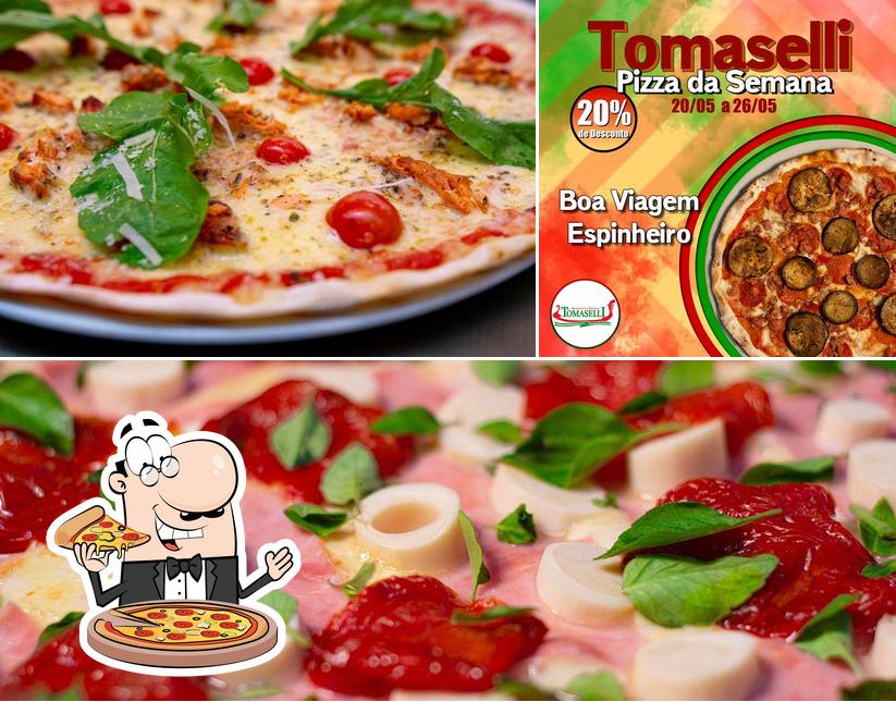 Escolha pizza no Tomaselli
