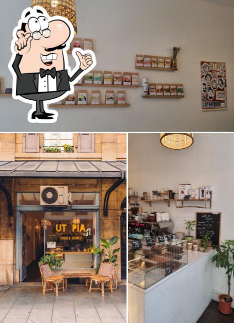 L'intérieur de Utopia coffee (Eaux-Vives)