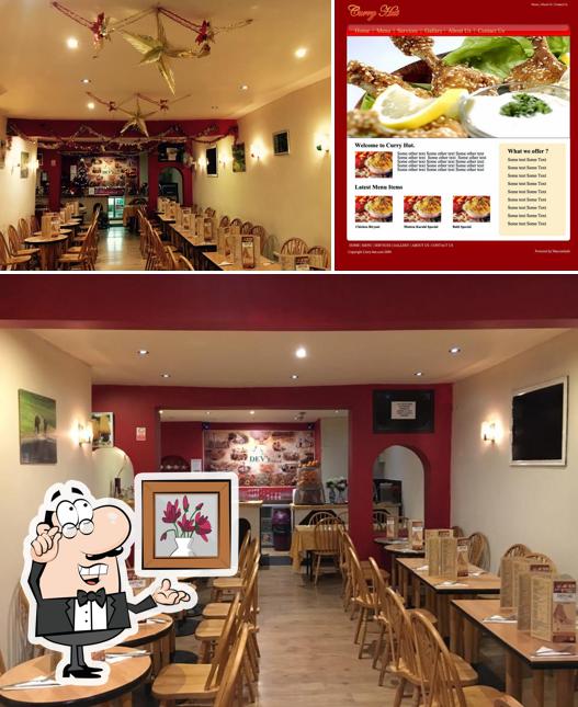 The photo of interior and food at Curry-hut.com