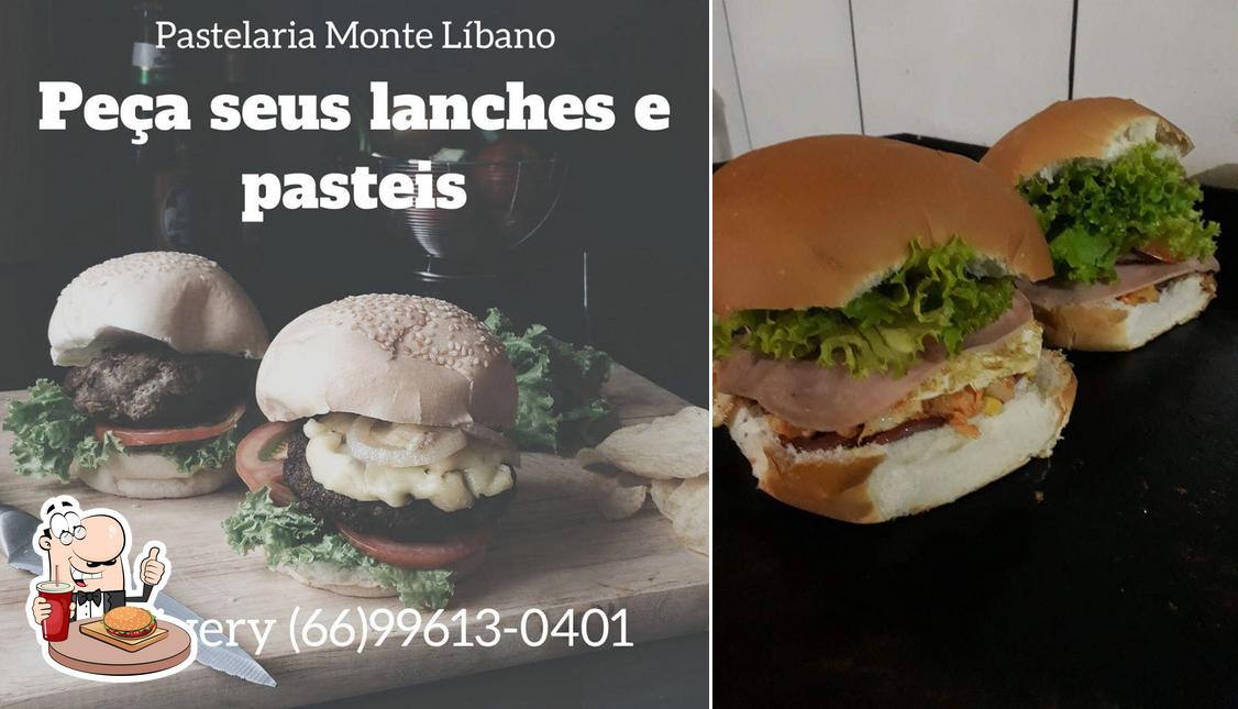 Peça um hambúrguer no Pastelaria Monte Libano