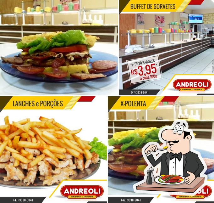 Comida em Sorveteria e Lanchonete Andreoli