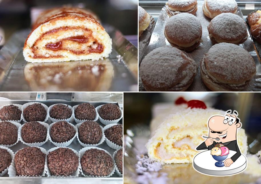 Padaria Delícias do Trigo - Unidade Centro oferece uma variedade de pratos doces