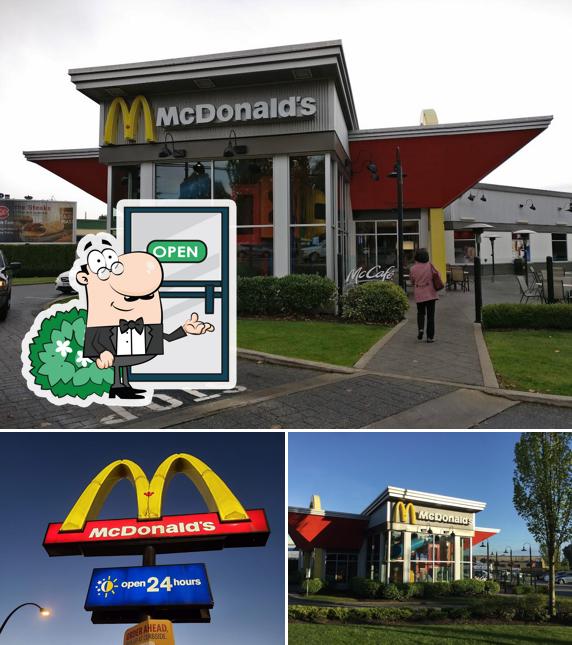 La parte exterior de McDonald's