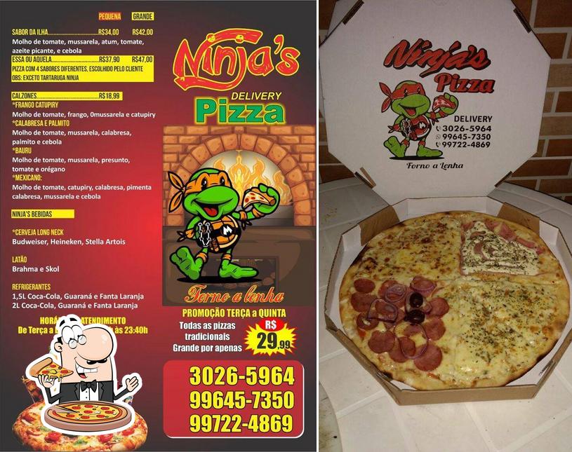 No Ninja's pizza, você pode provar pizza