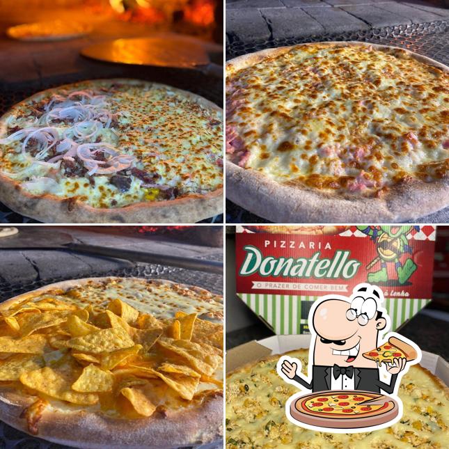 No Pizzaria Donatello, você pode desfrutar de pizza