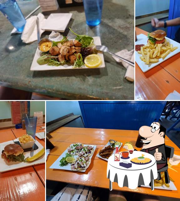 Try out a burger at Coasters Beach Grill