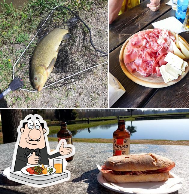 This is the picture displaying food and beer at Lago La Vallata