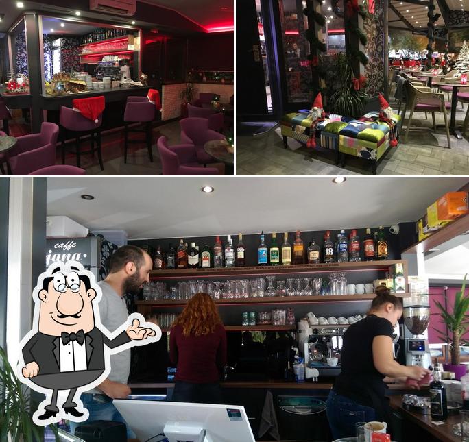 Tra le diverse cose da Caffe Bar Dajana si possono trovare la interni e bancone da bar