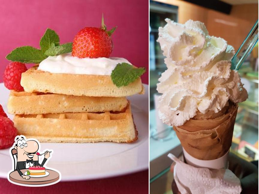 La gaufre qui rit sert un nombre de desserts