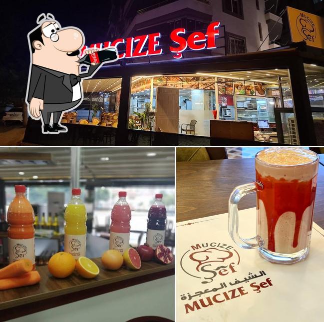 Mucize şef restaurant is distinguished by drink and food
