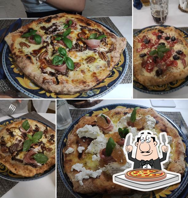 A Dolce Rosso Pizza, puoi ordinare una bella pizza