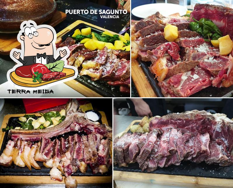 Meat dishes are served at Pulpería Terra Meiga