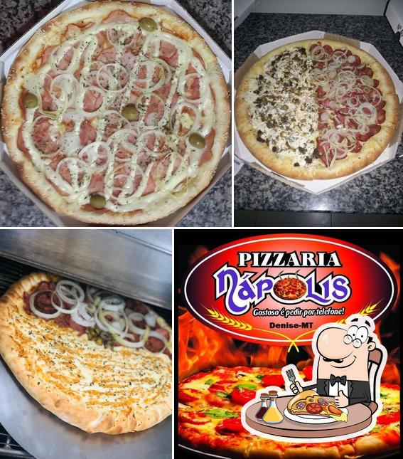 Escolha diferentes tipos de pizza