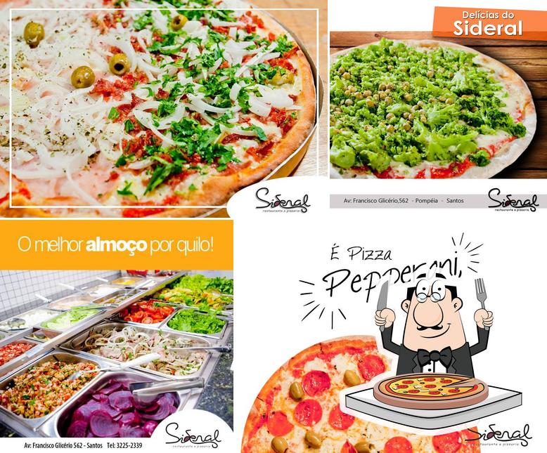Consiga pizza no Sideral Restaurante & Pizzaria