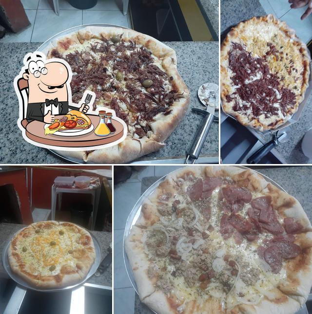 Experimente pizza no Valentes Lanchonete e Pizzaria