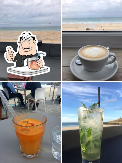 Try a drink at Porthmeor Beach Cafe