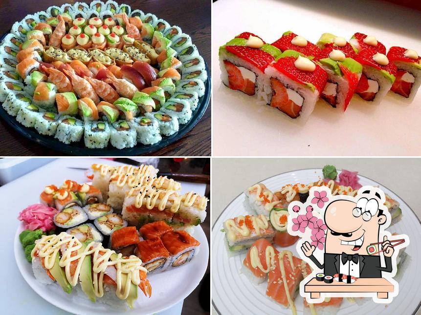 Good Chef Chinese Take Away & Sushi Bar sirve rollitos de sushi