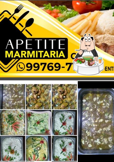 Sopa quente e azeda picante chinesa em Apetite Marmitaria Tupi Paulista ( Marmitex, marmitas )