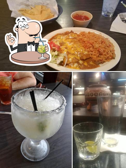 This is the picture displaying drink and food at El Patron Tex-Mex Restaurant,LLC