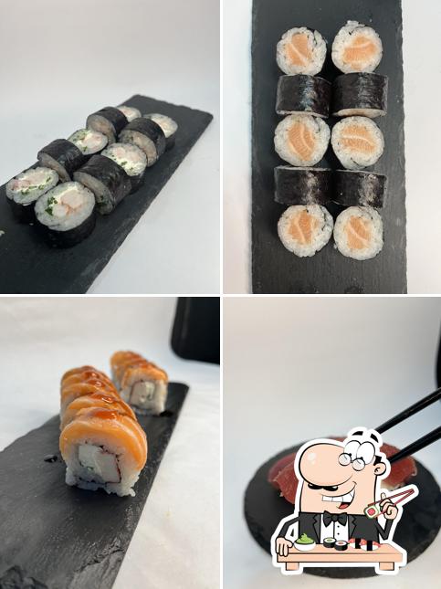 Prove diferentes opções de sushi