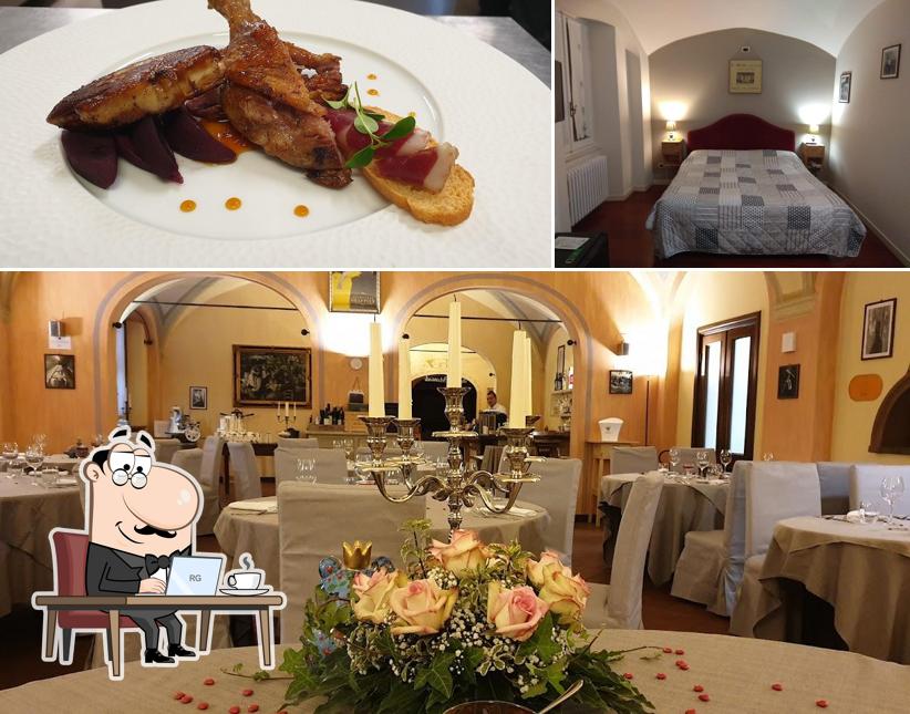 La immagine di interni e cibo da Ristorante Albergo Corona