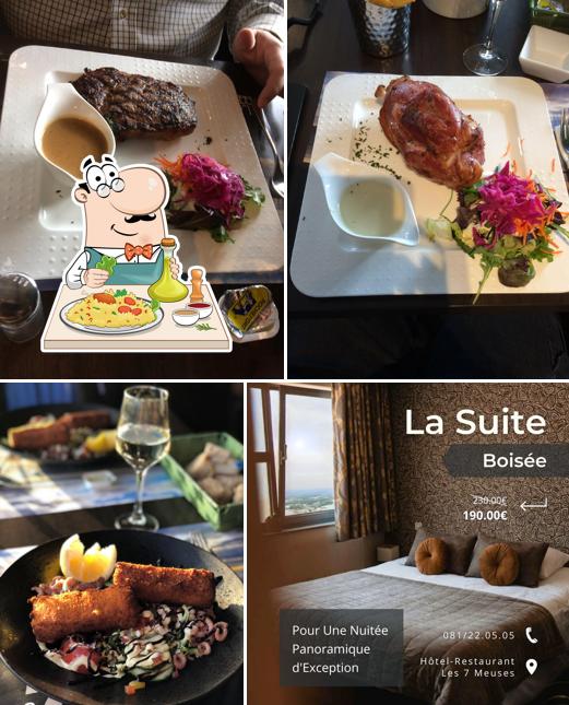 Essen im Les 7 Meuses Restaurant & Accommodation Insolites Wellness Hôteliers & Familiaux