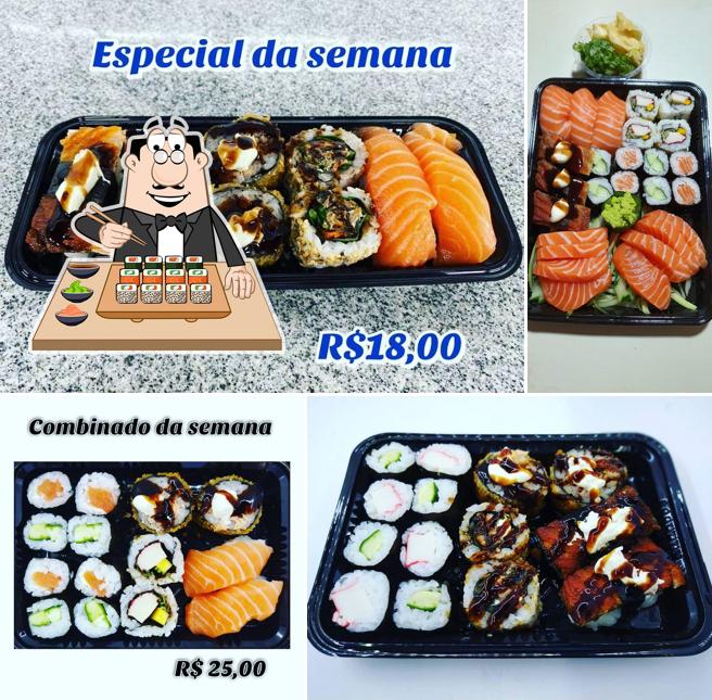 Experimente diferentes opções de sushi