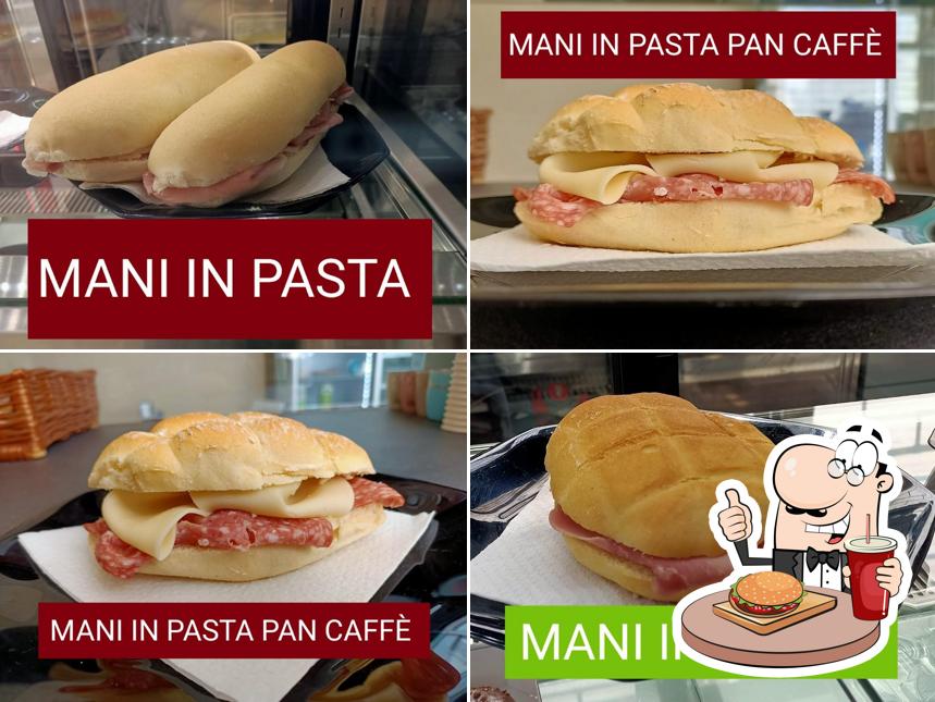 Les hamburgers de Mani in pasta Pan caffè will satisferont différents goûts