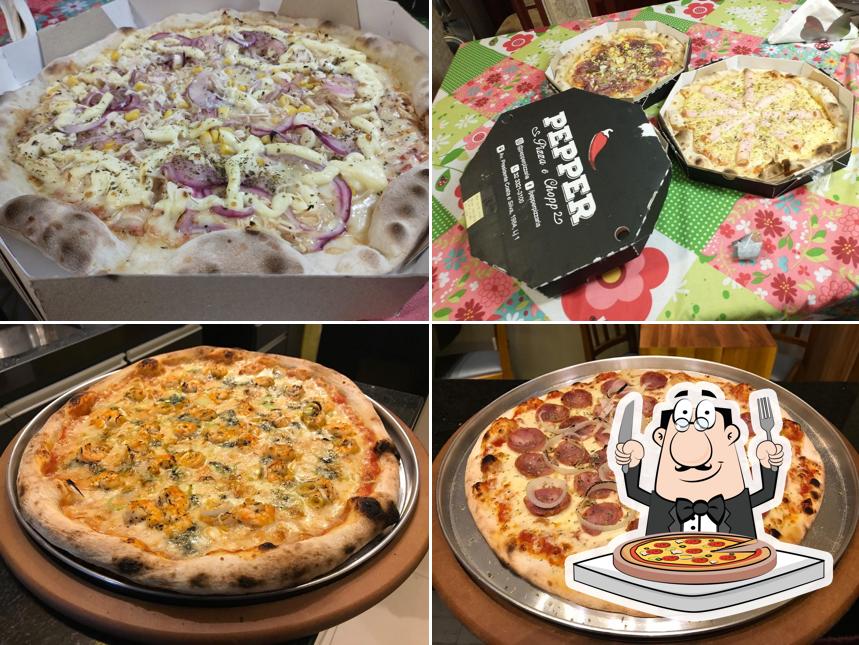 Peça diversos estilos de pizza