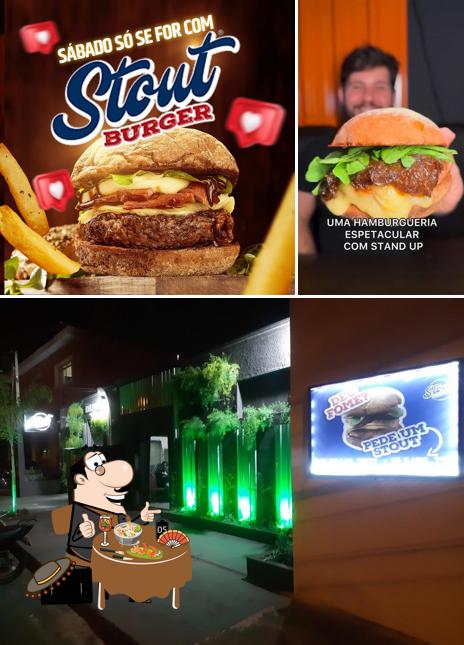 Comida em Stout Burger - Americana