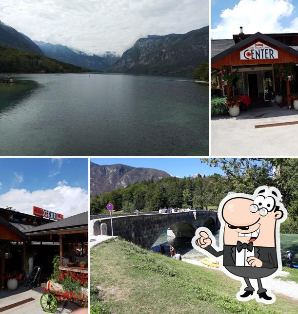 The exterior of Center Restaurant Bohinj