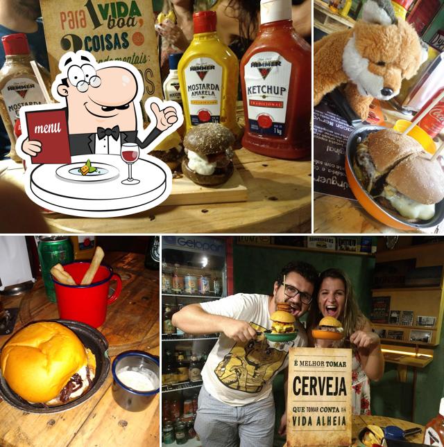 Comida em Dona Clara sandwiches e beers