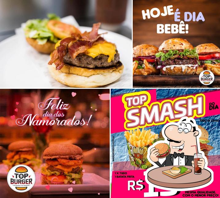 Experimente um hambúrguer no Top Burger