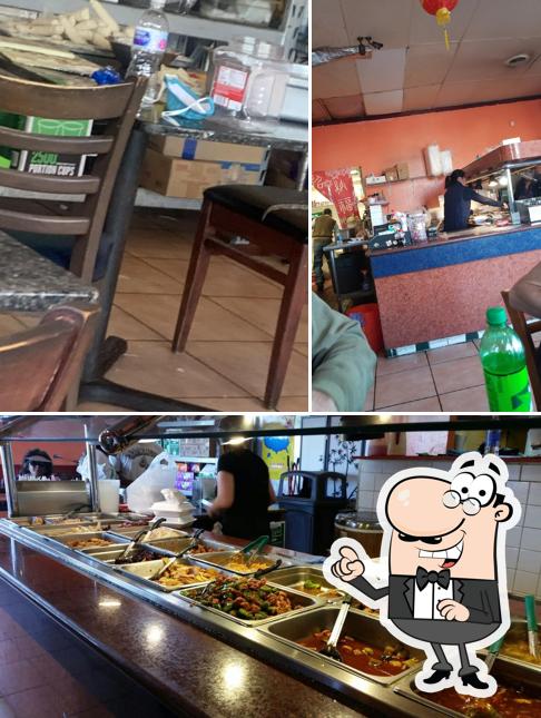 Check out the photo displaying interior and food at Rice Bowl Chinese Cafe
