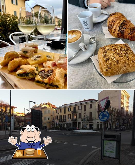 Questa è la foto che presenta la cibo e esterno di Caffè del Monumento