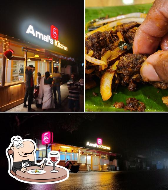 This is the image showing food and interior at Amal's Kitchen