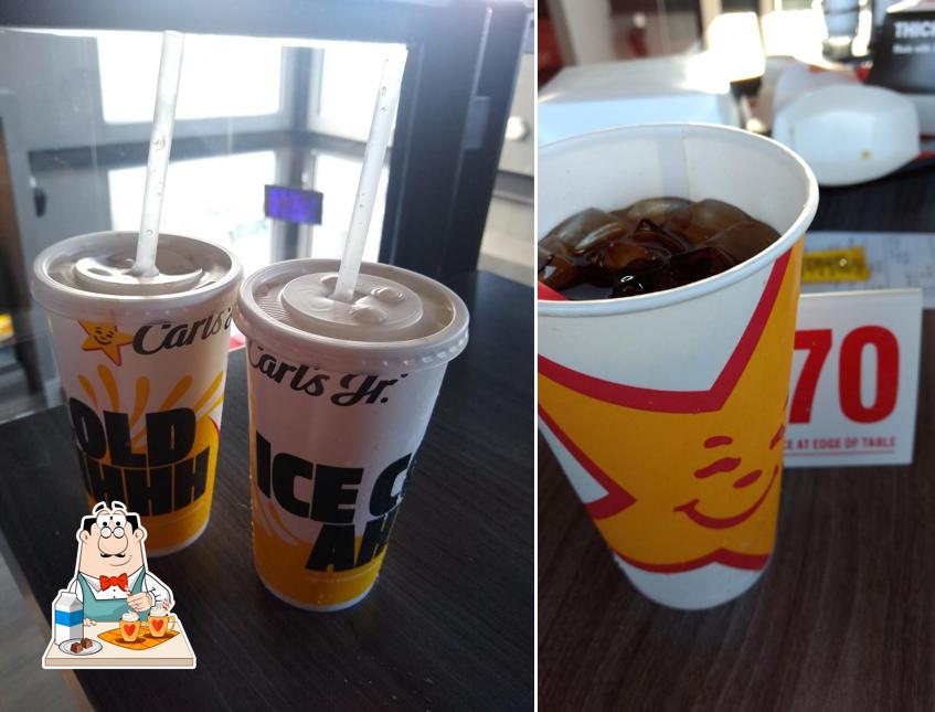 Enjoy a drink at Carl's Jr. Cancún