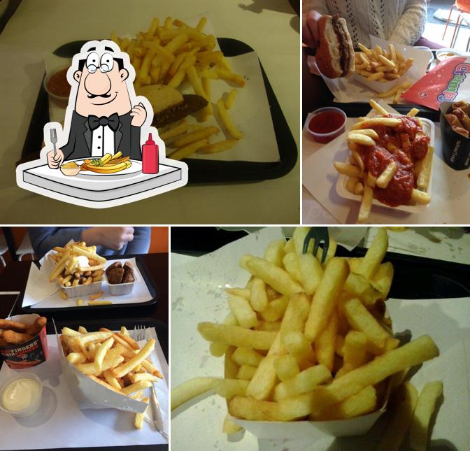 A Frituur Frit-Sjob vous pouvez essayer des frites, des pommes frites