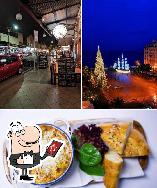 Mira las imágenes que muestran exterior y comida en Kafenes Greek Restaurant