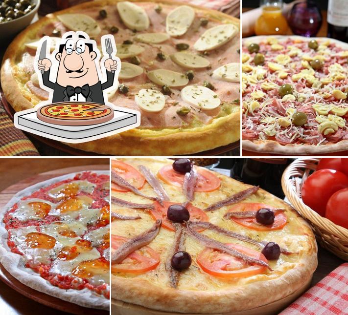 Peça diversos variedades de pizza