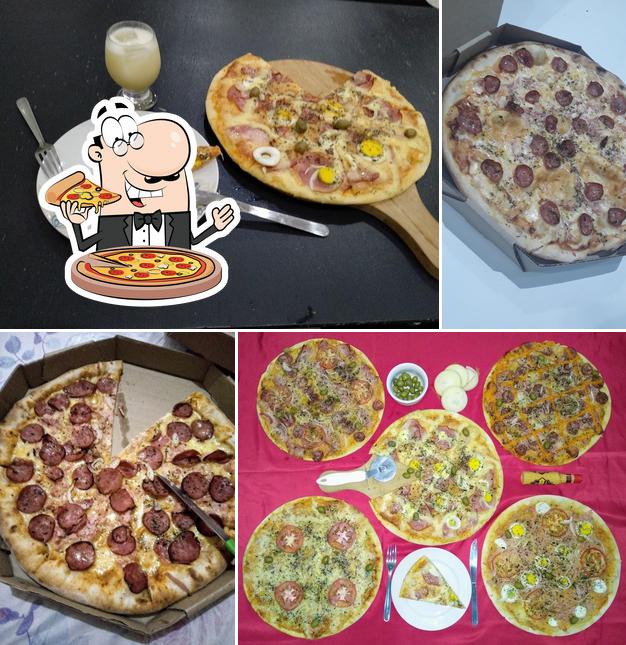 Experimente pizza no Pizzaria casa Branca